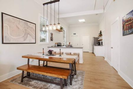 Dining area w/ seating for six — gather around for a meal together.