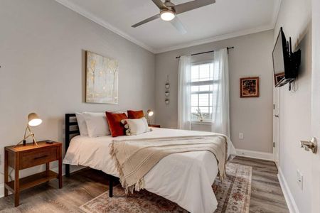 Restful bedroom w/ a plush bed & Smart TV for easy nights in.