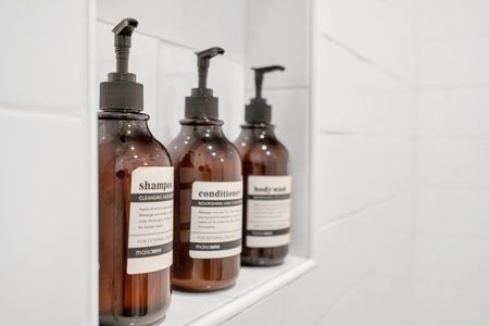 Shampoo, conditioner & soap provided — no need to pack the extras.