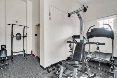 On-site gym w/ equipment to keep your routine going while traveling.