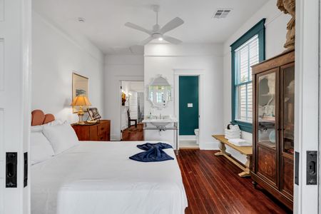 Spacious bedroom w/ an ensuite bath just steps away.