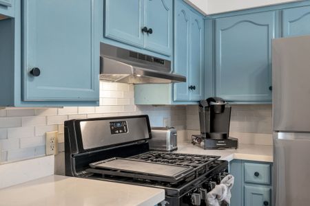 Well-equipped kitchen w/ a gas range & everything you need for a full home-cooked meal.