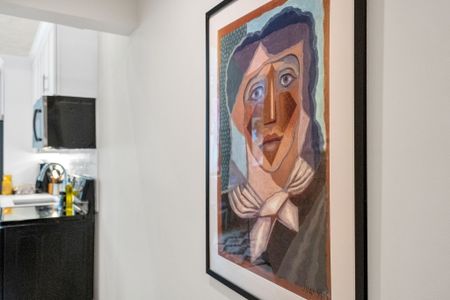 Vibrant local artwork adding personality & a sense of place to the space.