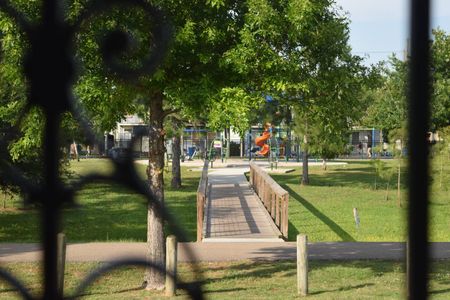 Lush, tree-lined path along the Lafitte Greenway right at your doorstep.
