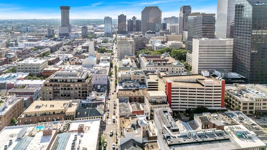 Sweeping aerial view of downtown New Orleans right outside your door.
