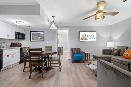 Gather around the dining table for shared meals & good conversation.