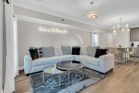 Sink into the plush sectional — ideal for gathering w/ friends & family.