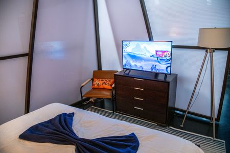 Kick back & stream your favorites on the flat-screen from the comfort of your bed.