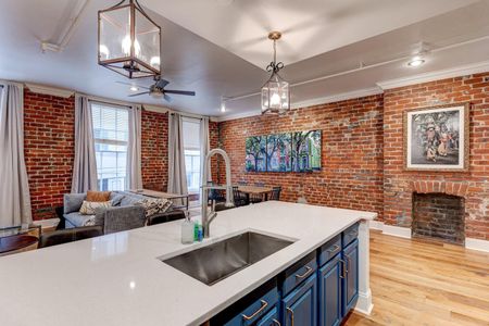 NOLA-inspired artwork adding local character to the living space.