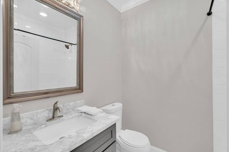 Second bathroom vanity w/ sink & plenty of counter space to get ready.