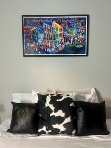 Second bedroom dressed in soft microfiber sheets for a restful stay.