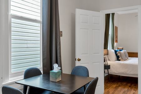 Bright dining nook bathed in natural light — great for a relaxed morning meal.