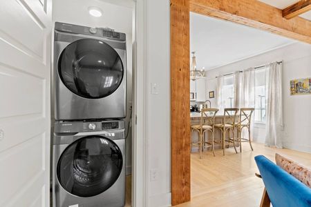 In-unit stacked washer & dryer — laundry convenience right at home.
