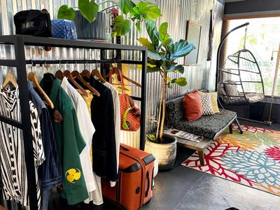 Thoughtfully curated open closet — unpack, settle in, and stay a while.