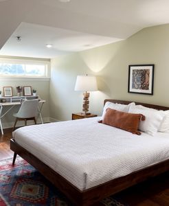 Peaceful bedroom overlooking the outdoors