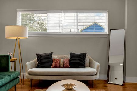 Window-side sofa for slow mornings and coffee
