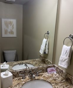 Polished bathroom with modern fixtures