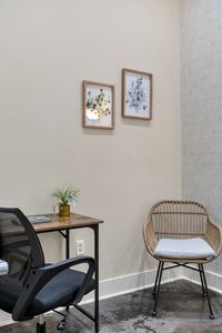 Quiet desk nook for remote work