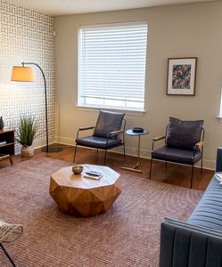 Cozy sitting area for morning coffee