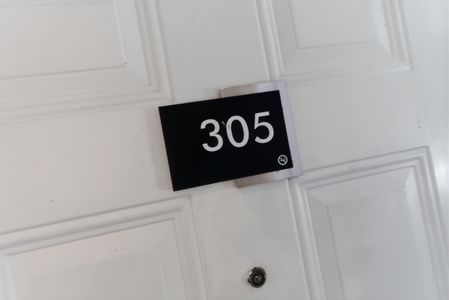 Unit door marked with your specific unit number