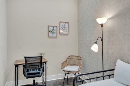 Work-from-anywhere desk with natural light