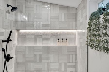 Handy lit shower niche keeps your essentials neatly within reach