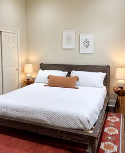Serene bedroom with soft textures