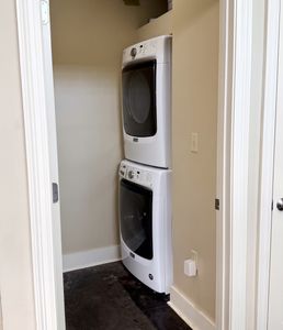 In-unit stacked washer & dryer for easy laundry days