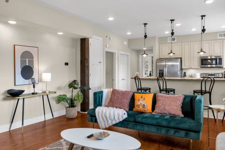 Teal velvet lounging with a pop of Book NOLA charm