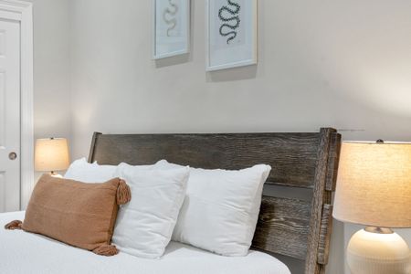 Reclaimed wood headboard with rustic charm