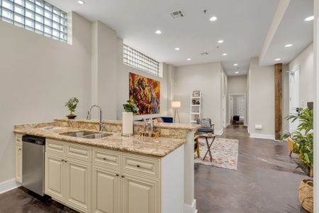 Open-concept living where the kitchen meets the lounge