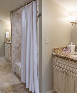 Fresh bathroom with thoughtful amenities