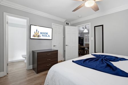 Calm bedroom w/ clean lines & a peaceful, restful energy.