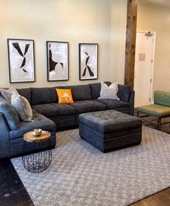 Welcoming living room with character