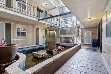 Relaxing atrium with fountain