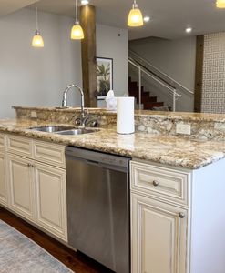 Elegant kitchen with generous counter space