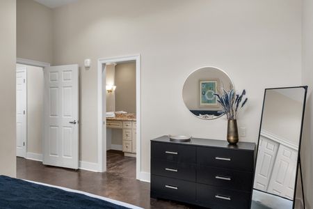 Black dresser leading to your private ensuite