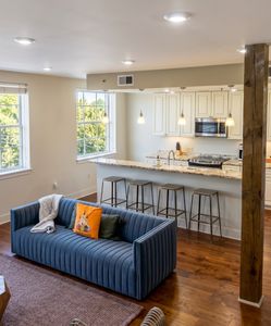 Open kitchen and living space