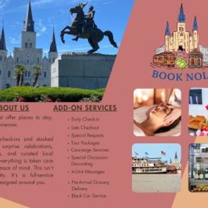 Property info & add-on services overview for easy trip planning.