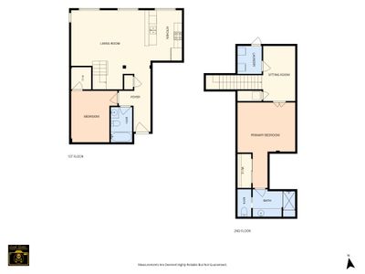 Full two-level floor plan at a glance