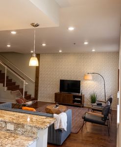 Warm living space with stylish ambiance