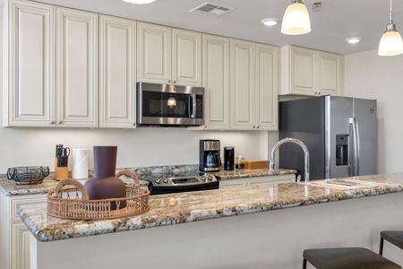 Granite counters with room to cook and gather