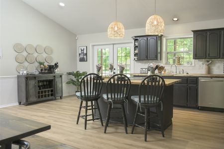 Modern kitchen interior showcasing comfortable accommodations and convenient amenities for a relaxing stay