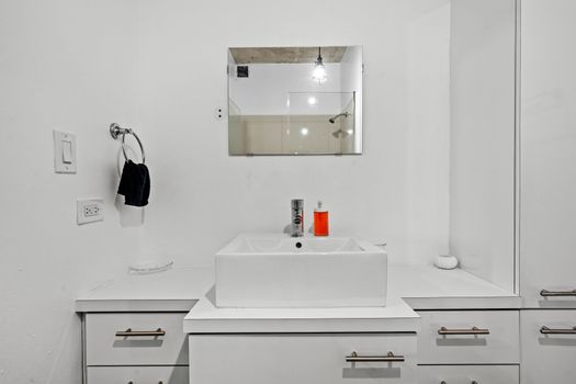 Freshen up in our bright and clean bathroom, designed with your comfort in mind.