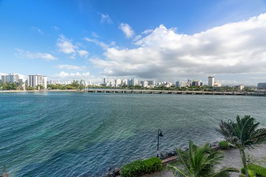 Unbeatable ocean vistas featuring a glimpse of San Juan's historic charm. History and horizon in one captivating view!