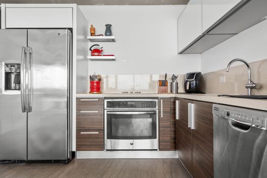 Prepare your favorite meals in our modern kitchen, complete with modern appliances and chic design.