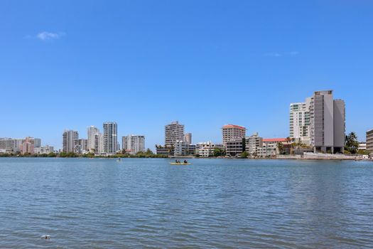 You will find the Condado Lagoon at the back of our building.