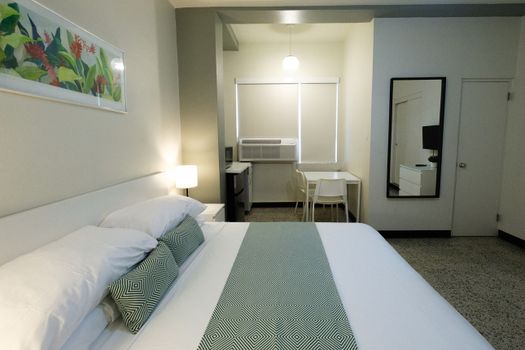 Step into comfort and relaxation! This bright and inviting bedroom offers a plush bed and ample space to unwind after a day of exploring.