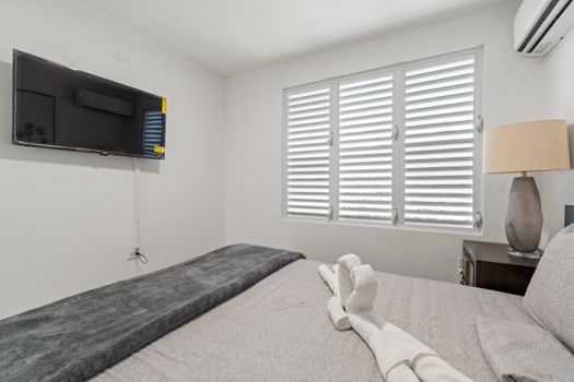 Modern touches blend seamlessly with rustic elegance for a relaxing stay.
