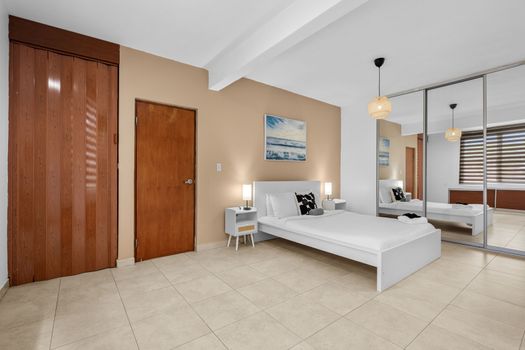Soft lighting, warm tones—pure bedroom bliss.